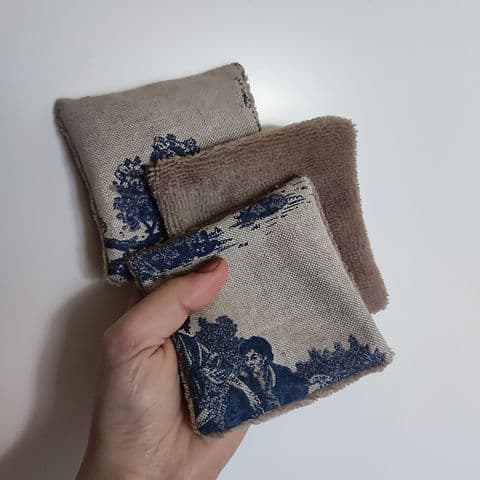 5 Lingettes Démaquillantes - Toile De Jouy
